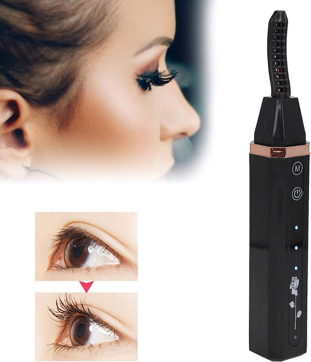 USB-aufladbarer beheizter Wimpernzange mit schneller Erwärmung der Augen, Schönheits-Make-up, Wimpernzange für Mädchen und Frauen
