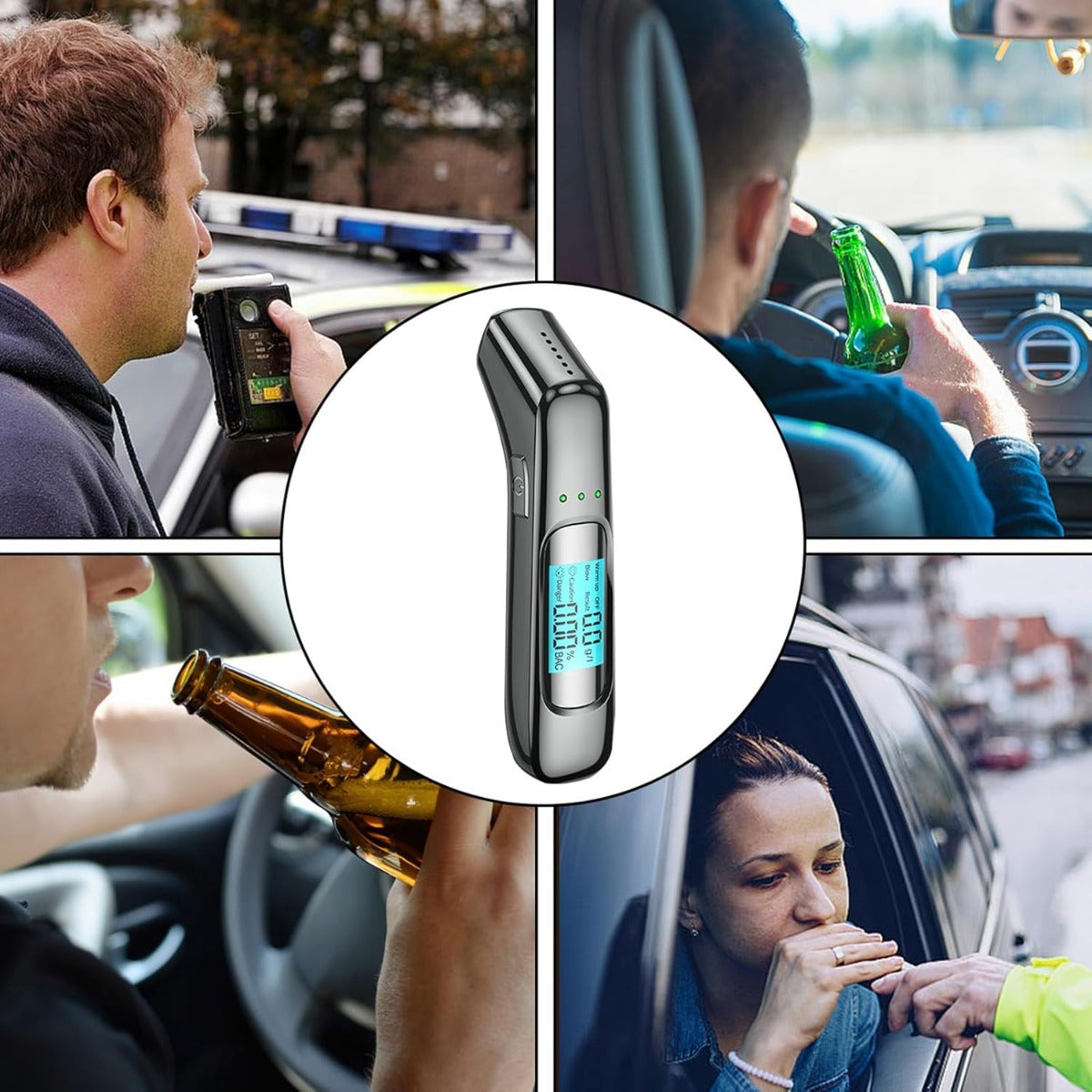 Tragbarer Alkoholdetektor mit Hygienedüse – Hochpräziser Sensor-Alkoholtester