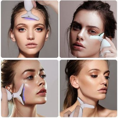 Wiederaufladbares Anti-Aging-Schönheitsmassagegerät-Set für Hals und Gesicht + Schneckenschleim-Gesichtscreme mit Retinol-Komplex, feuchtigkeitsspendend, regenerierend, gegen Falten