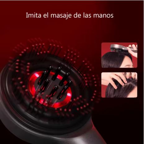 Kopfhautmassagebürste mit Rotlichttherapie und Serumdiffusor