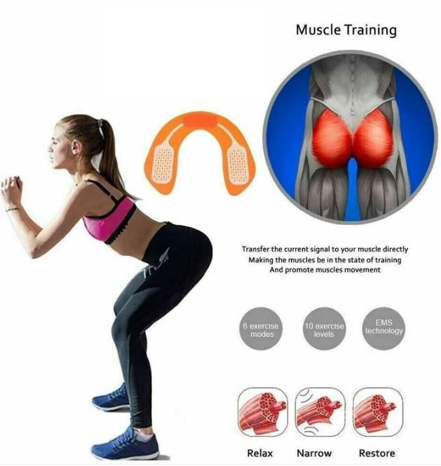 Elettrostimolatore Modellante EMS per Glutei, Fianchi e Cosce con Telecomando