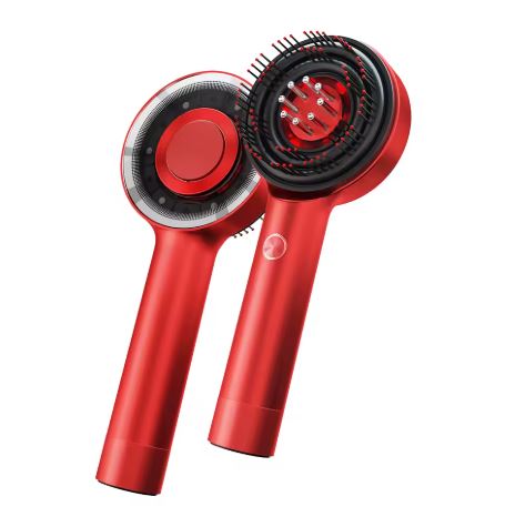 Kopfhautmassagebürste mit Rotlichttherapie und Serumdiffusor