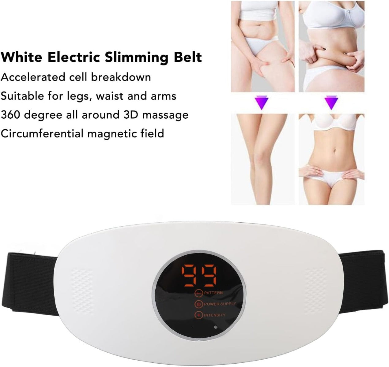 Heating Abdominal Massager Fat Burner 3 Modes Heating Slimming Belt