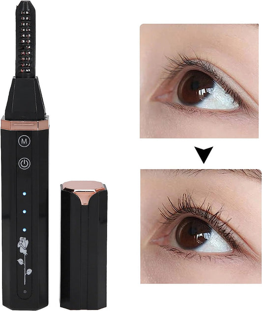 USB-aufladbarer beheizter Wimpernzange mit schneller Erwärmung der Augen, Schönheits-Make-up, Wimpernzange für Mädchen und Frauen