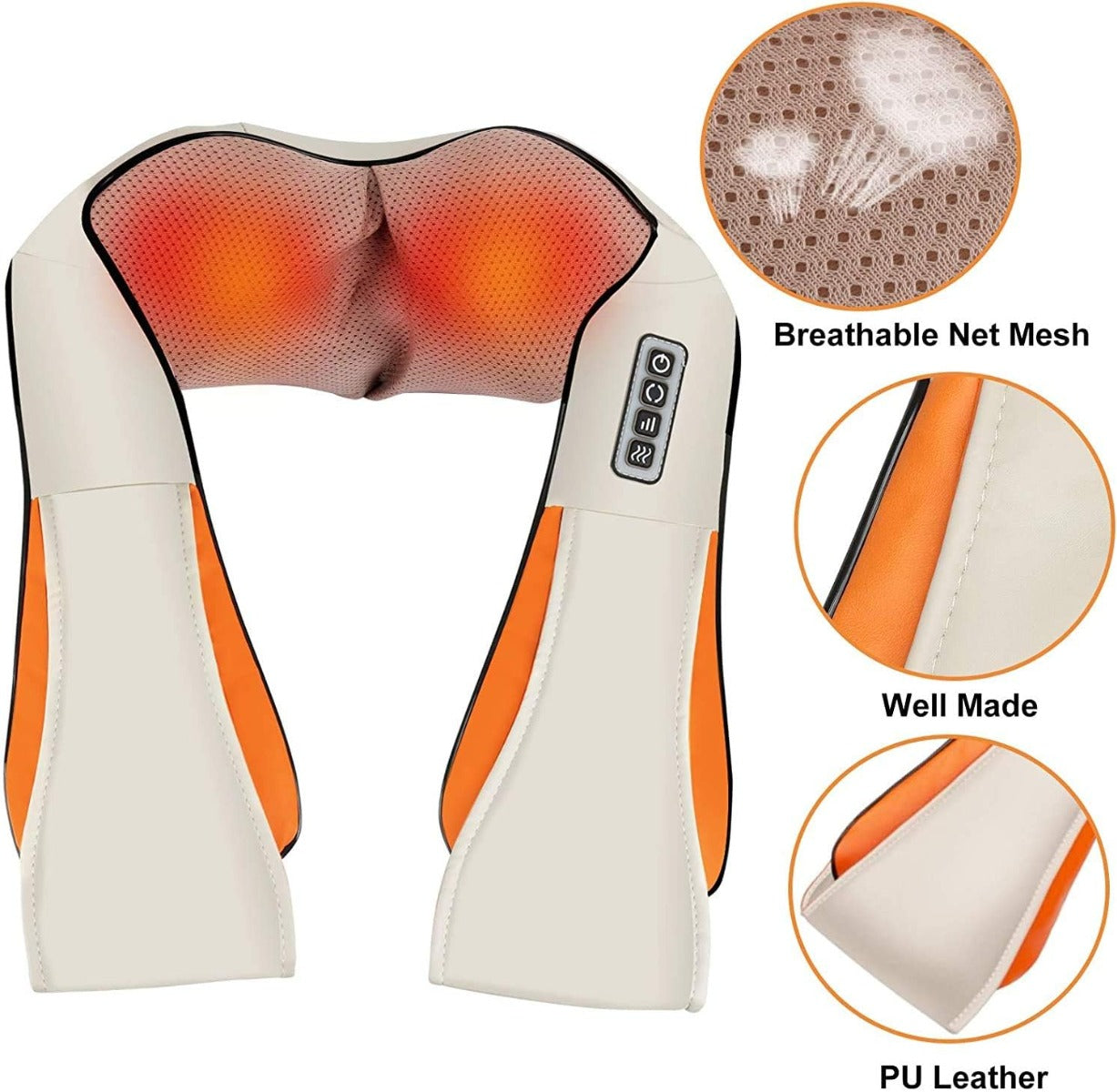 Neck and Back Massager with Shiatsu Function and Heating