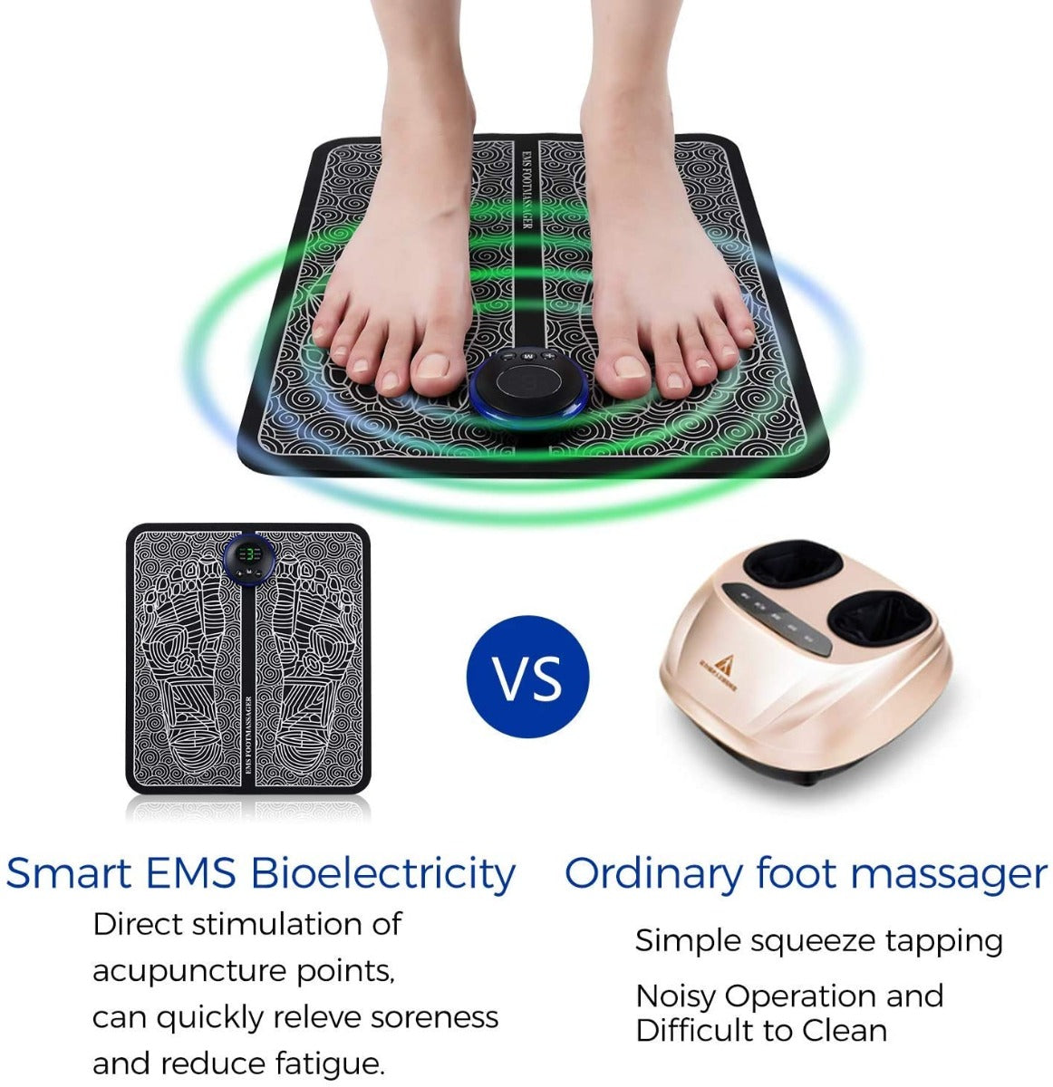 EMS Fußmassagegerät Puls Elektrostimulator Schmerzlinderung &amp; Durchblutung