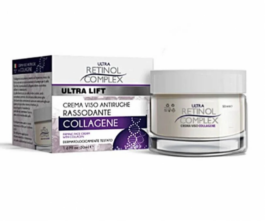 Ultra Lift - Crema Viso Antirughe Rassodante Con Collagene – 50 ml – Ultra Retinol Complex